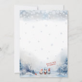 Gnome thema winter Kerstfeest uitnodiging (Achterkant)