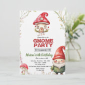 Gnome theme party invitation kaart (Staand voorkant)