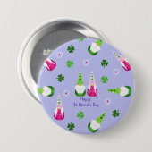 Gnome Toss St. Patrick's Day Ronde Button 7,6 Cm (Voorkant /achterkant)