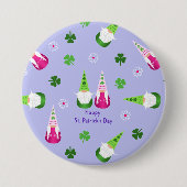 Gnome Toss St. Patrick's Day Ronde Button 7,6 Cm (Voorkant)