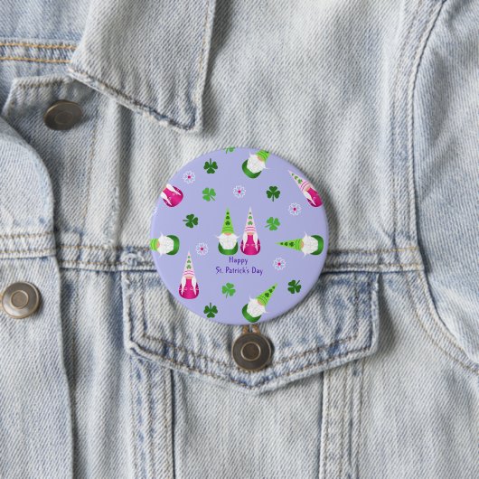 Gnome Toss St. Patrick's Day Ronde Button 7,6 Cm (In situ)