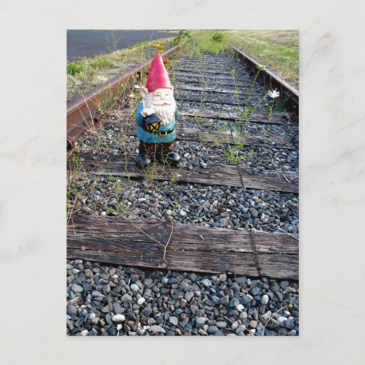 Gnome Tracks Briefkaart (Voorkant)