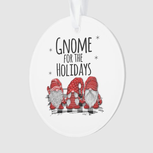 Gnome Trio kerstversiering Ornament (voorkant)
