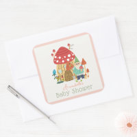 Gnome Tuin Paddestoel Roze Meisje Baby shower