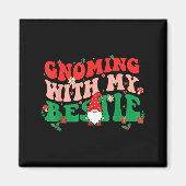 Gnome Twinning With My Ie Funny Matching Christmas Magneet (Voorkant)