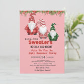 Gnome Ugly Sweater Christmas Party Invitation (Debout devant)