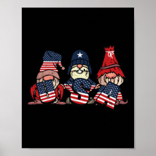 Gnome Usa 4 juli 2010 : Amerikaanse vlag onafhanke Poster
