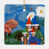 Gnome Uw Familie Keramisch Ornament (Achterkant)