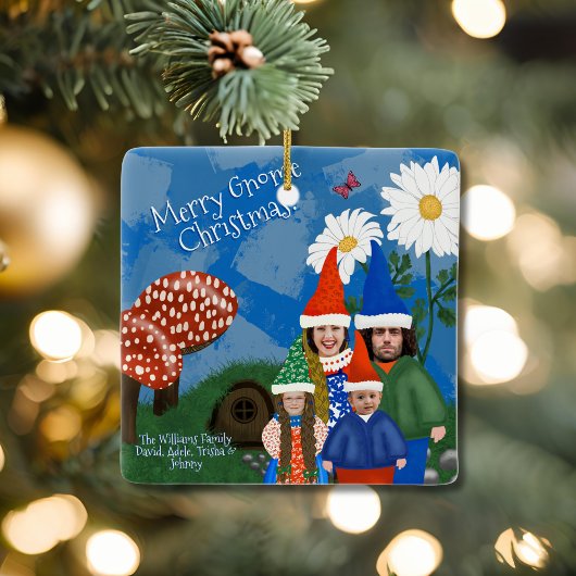 Gnome Uw Familie Keramisch Ornament