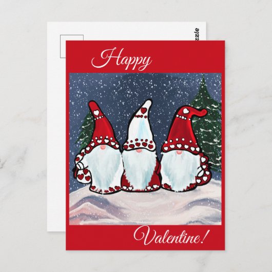 Gnome Valentijn Briefkaart (Voorkant / Achterkant)