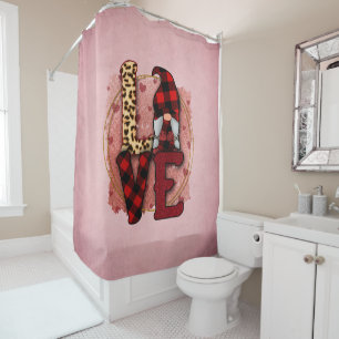 Gnome Valentine Love Home Décor Douche Rideau