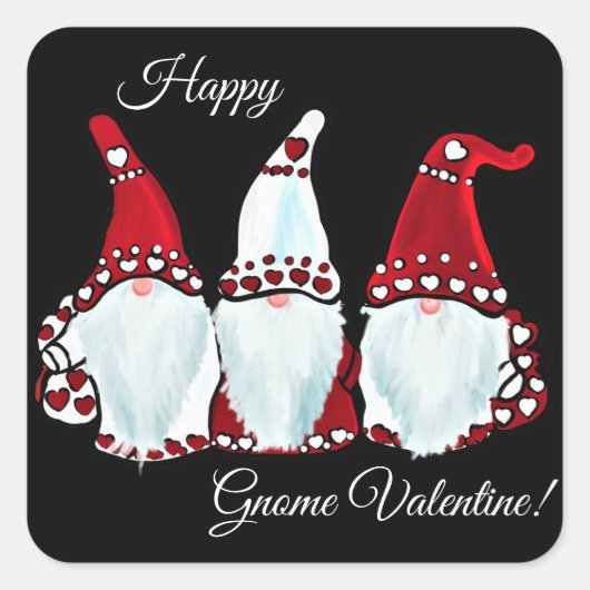 Gnome Vierkante Sticker (Voorkant)