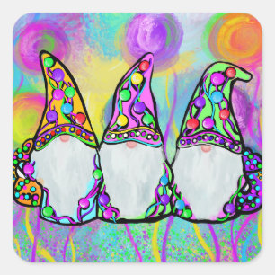 GNOME VIERKANTE STICKER