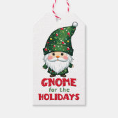 Gnome voor de Feestdagen Funny & Schattig Christma Cadeaulabel (Voorkant)