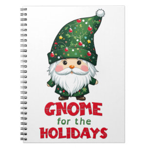 Gnome voor de Feestdagen Funny & Schattig Christma Notitieboek