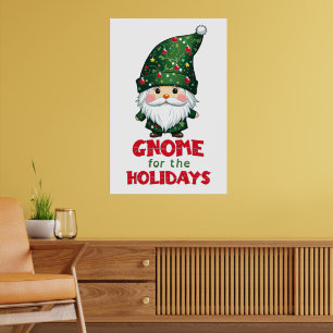 Gnome voor de Feestdagen Funny & Schattig Christma Poster