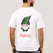 Gnome voor de Feestdagen Funny & Schattig Christma T-shirt (Achterkant)
