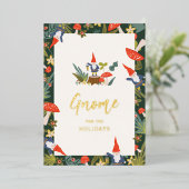 Gnome voor de Feestdagen Goud (Staand Voorkant)