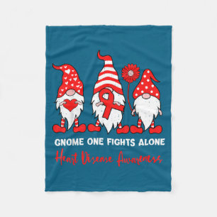 Gnome voor Hartgezondheid Hartziekte Bewustzijn Ch Fleece Deken