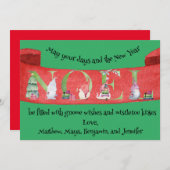 Gnome voor Kerstmis Kaart (Voorkant / Achterkant)