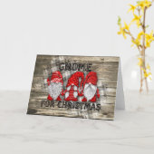 Gnome voor Kerstmis Pset Rustisch Land Farmhouse Kaart (Gele Bloem)