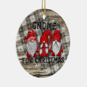 Gnome voor Kerstmis Pset Rustisch Land Farmhouse Keramisch Ornament (Rechts)