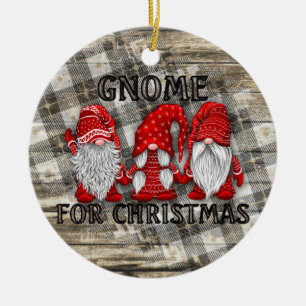 Gnome voor Kerstmis Pset Rustisch Land Farmhouse Keramisch Ornament