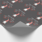 Gnome | Vrolijk kerstfeest Cadeaupapier (Hoek)