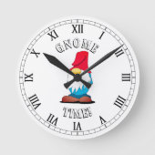 Gnome Wall Clock Ronde Klok (Voorkant)