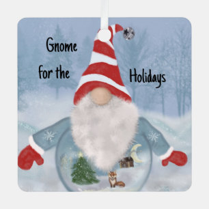 Gnome Winter Wonderland Metalen Ornament
