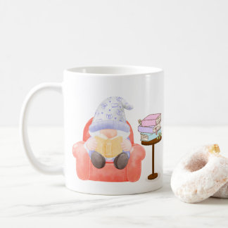 Gnome with a Little Light Reading on a Koffiemok