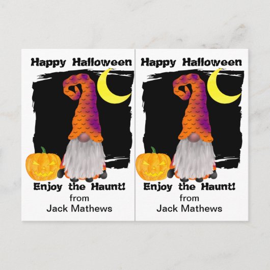 Gnome Wizard School Party Halloween Kaart (Voorkant)