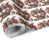 Gnome Wonderland Kerstprint Cadeaupapier (Rol Hoek)