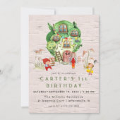 Gnome Woodland Theme Party Invitation (Devant)