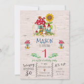 Gnome Woodland Theme Party Invitation (Devant)
