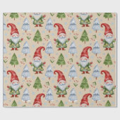 Gnome Wrapping Papier Lichtbruin Tan Waterverf (Vlak)