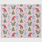 Gnome Wrapping Papier Lichtroze Waterverf (Vlak)