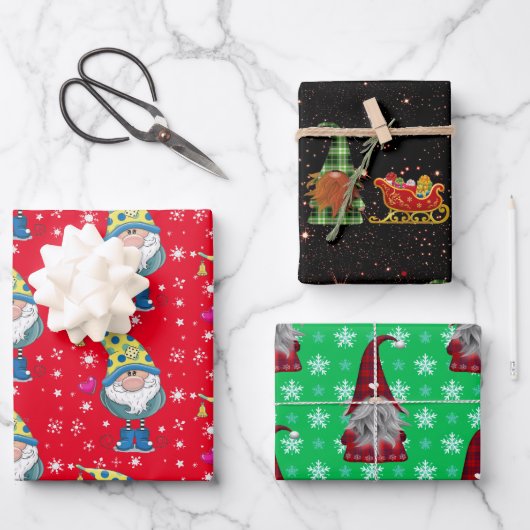 Gnome Wrapping Papiervellen Inpakpapier Vel (Voorkant)