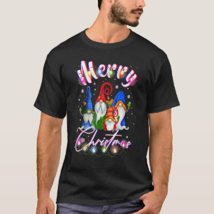 Gnome Xmas Pajamas Garden Merry Christmas Matching T-shirt