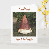 GNOME ZEGT DAT HIJ NIET KAN VERBERGEN HOE HIJ ZICH KAART (Gele Bloem)