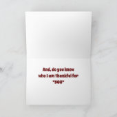 GNOME ZEGT DAT IK DANKFUL BEN VOOR THANKSGIVING ** FEESTDAGEN KAART (Binnen)