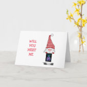 GNOME ZEGT "KOM ONDER DE KERSTBOOM" KAART (Gele Bloem)