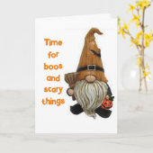 GNOME ZEGT "PRETTIG HALLOWEEN" KAART (Gele Bloem)