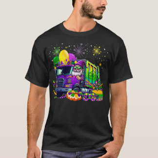 Gnome Zonnebril Rijden Vuilniswagen Jester Pet T-shirt