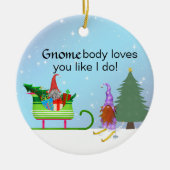 GnomeBody houdt van je zoals ik dat doe Keramisch Ornament (Voorkant)