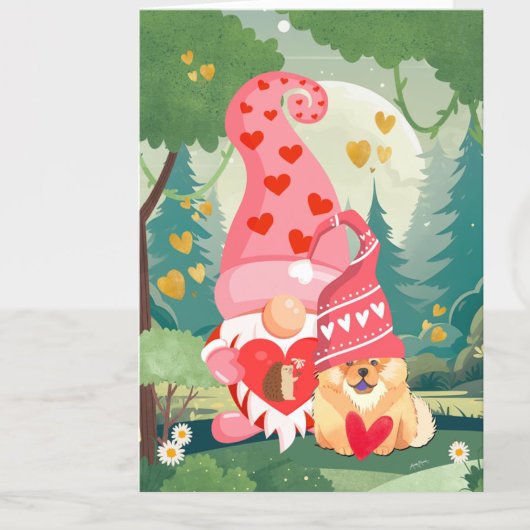 GNOMEBODY LUVS U MEER Chow en gnoom valentijn Feestdagen Kaart