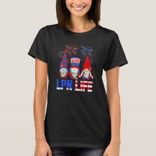 Gnomen Amerikaanse LPN Life Nurse Stethoscoop 4e v T-shirt