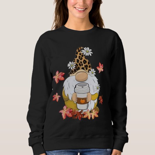 Gnomen Dragen Leopard Pet Thanksgiving Vibes pomp Trui (Voorkant)