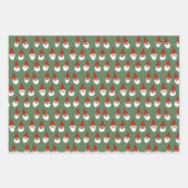 Gnomen en champignons Green Gift Wrap Set Inpakpapier Vel (Voorkant 2)
