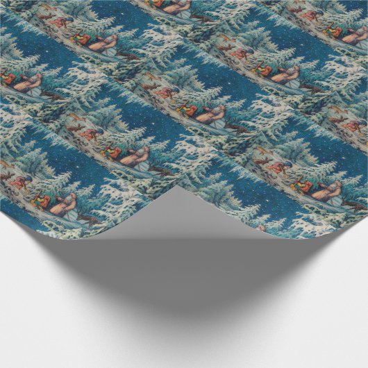 Gnomen en Father Frost  inpakpapier (Hoek)